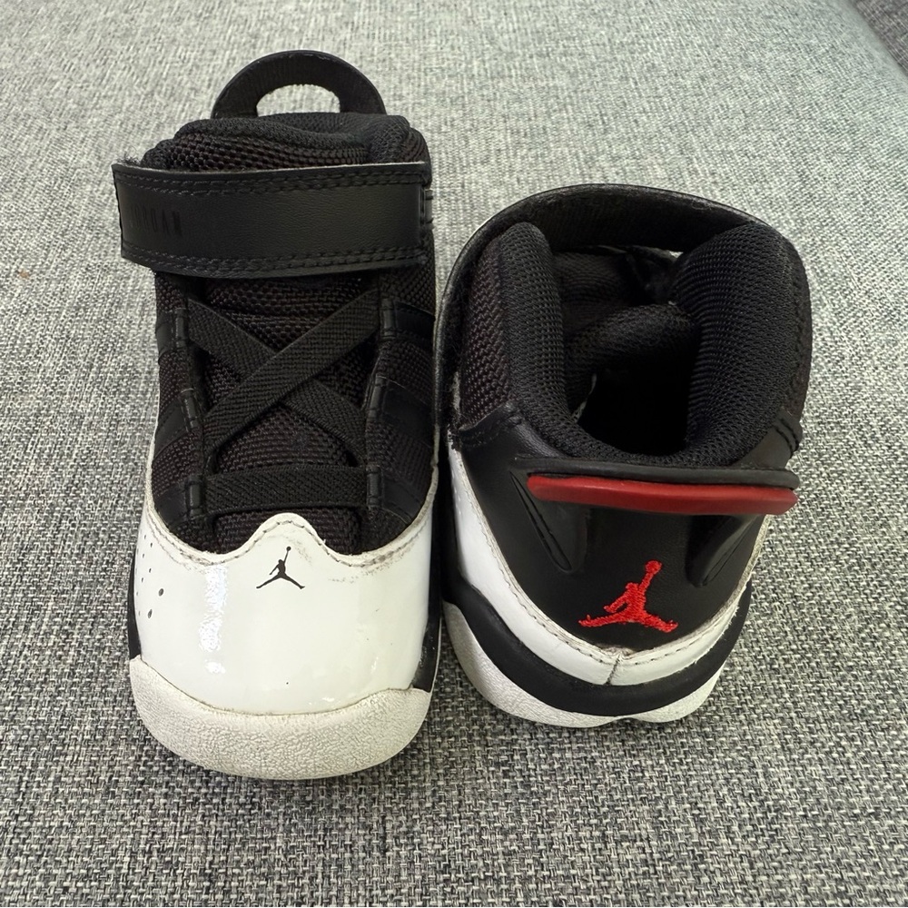 Jordan Kids Sneakers in Black, White, and Red